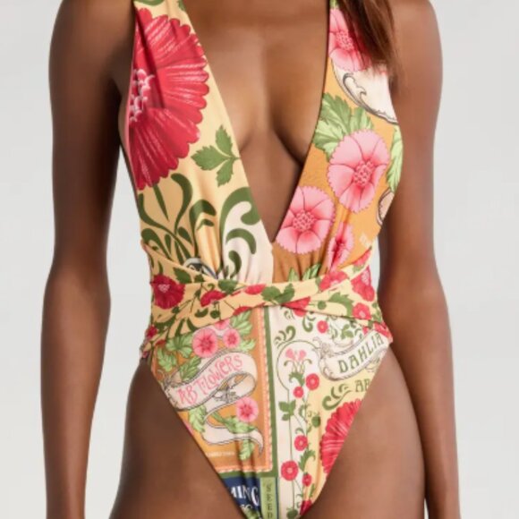 Agua Bendita Ellis Plunge Swimsuit | Medium - Picture 4 of 9
